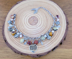 Grounding Gemstone Charm Bracelet