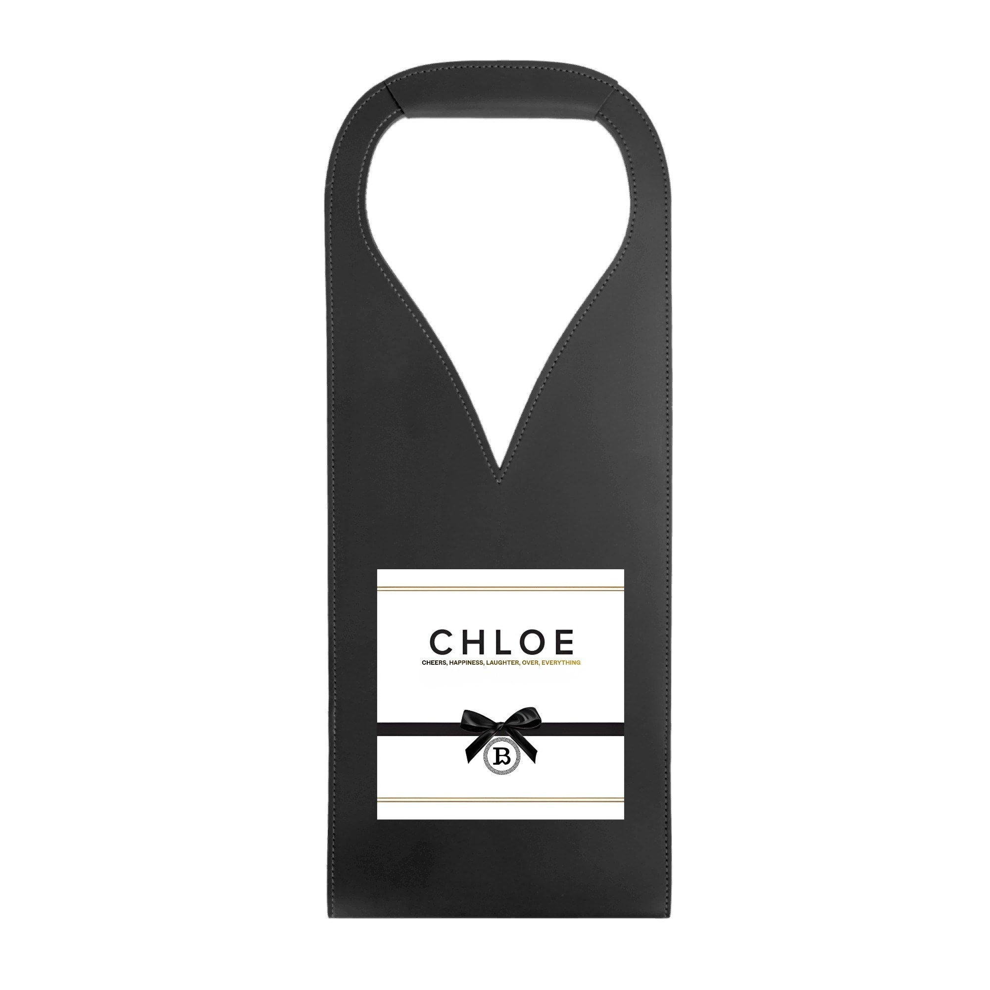 Vegan Leather Wine Bag with Handle