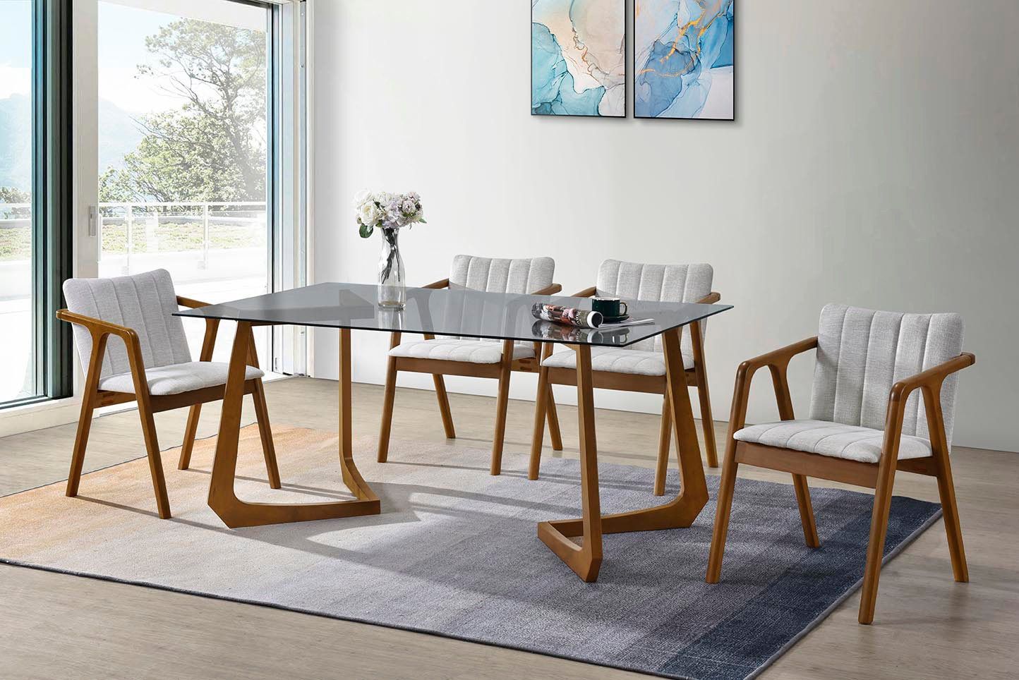 DC1015 DINING CHAIR & TB8034 DINING TABLE