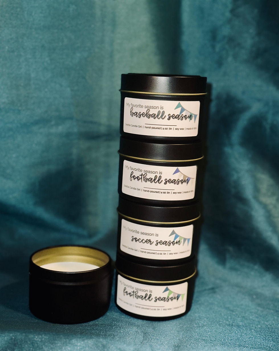 Thumbnail: Travel Candle Tins- 4 oz Soy Candles