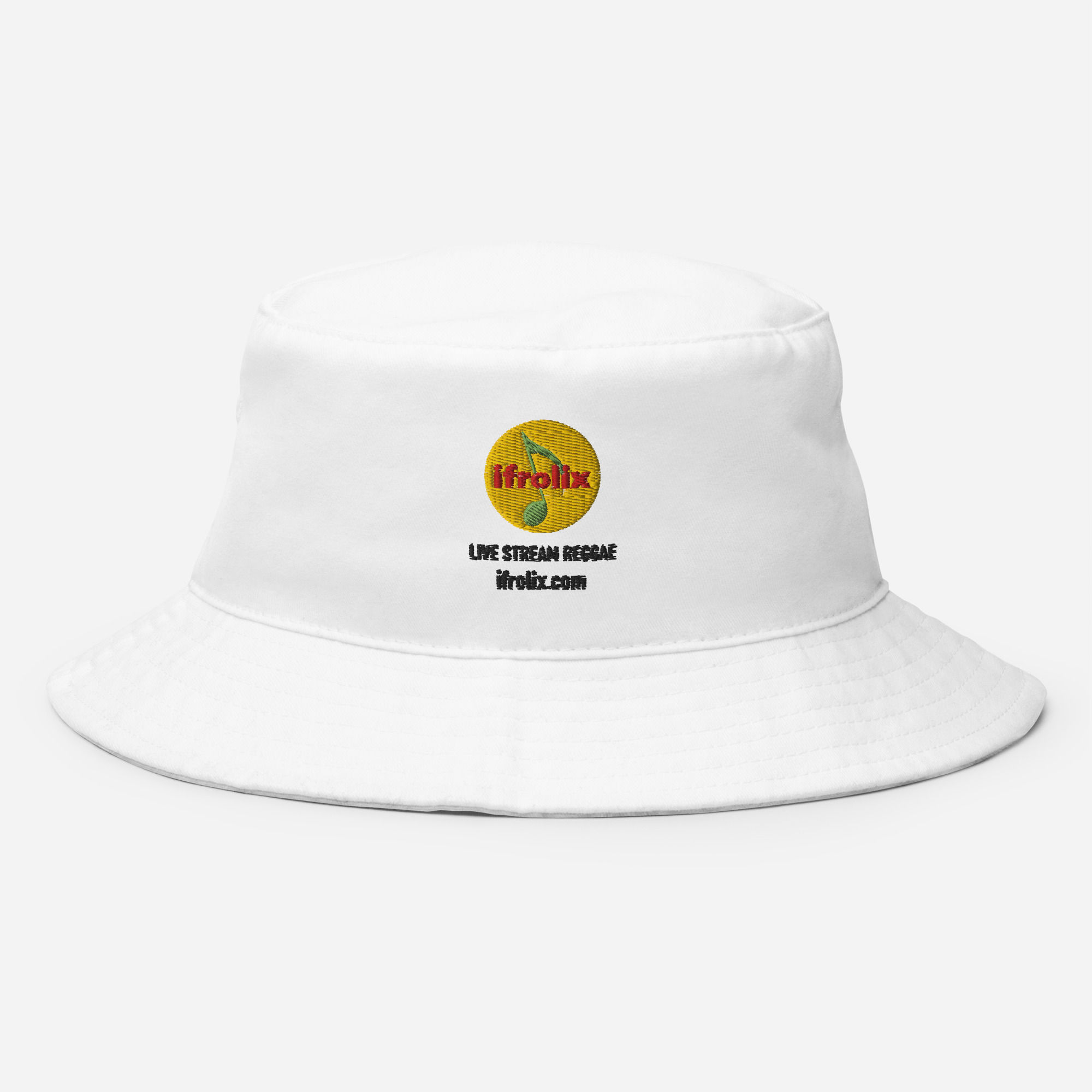 Live Stream Reggae on Bucket Hat, White