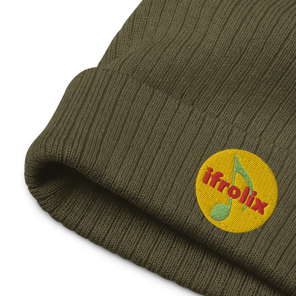 Thumbnail: Ribbed knit beanie, Embroidered, with ifrolix logo