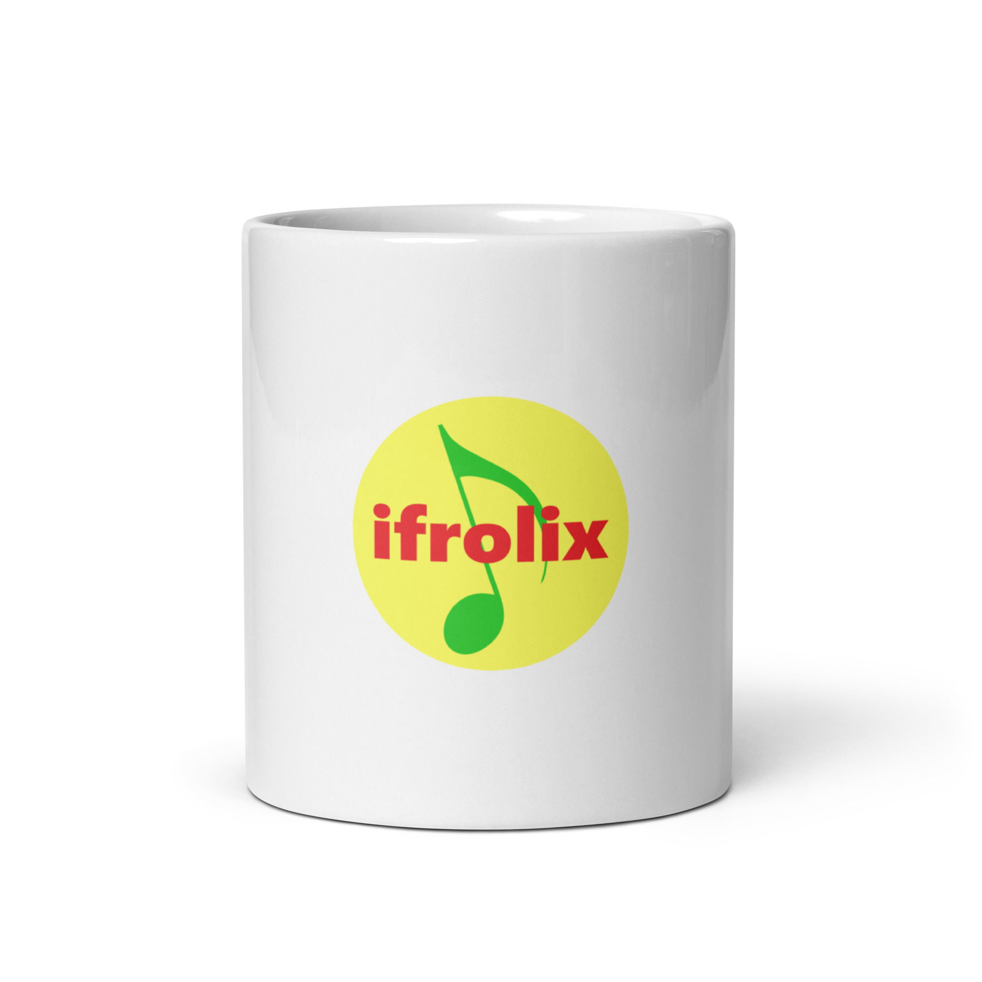 White glossy mug with ifrolix logo