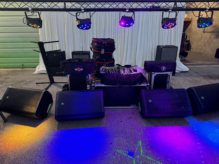 Four 15" Floor Monitors.