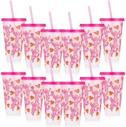 Pink Monkey Cups (12 Pack)