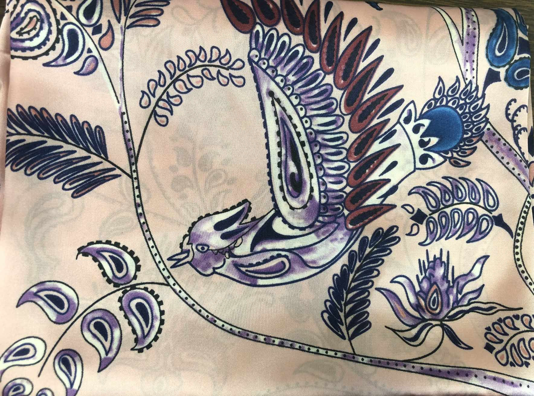 Riiqiiichy Women's Silk Satin Pink Head Scarf