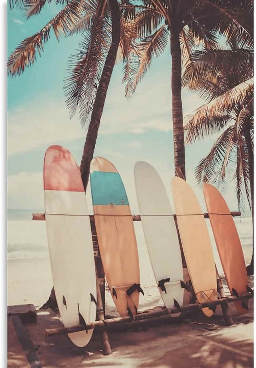12x18 Inch Surfboard Canvas Poster