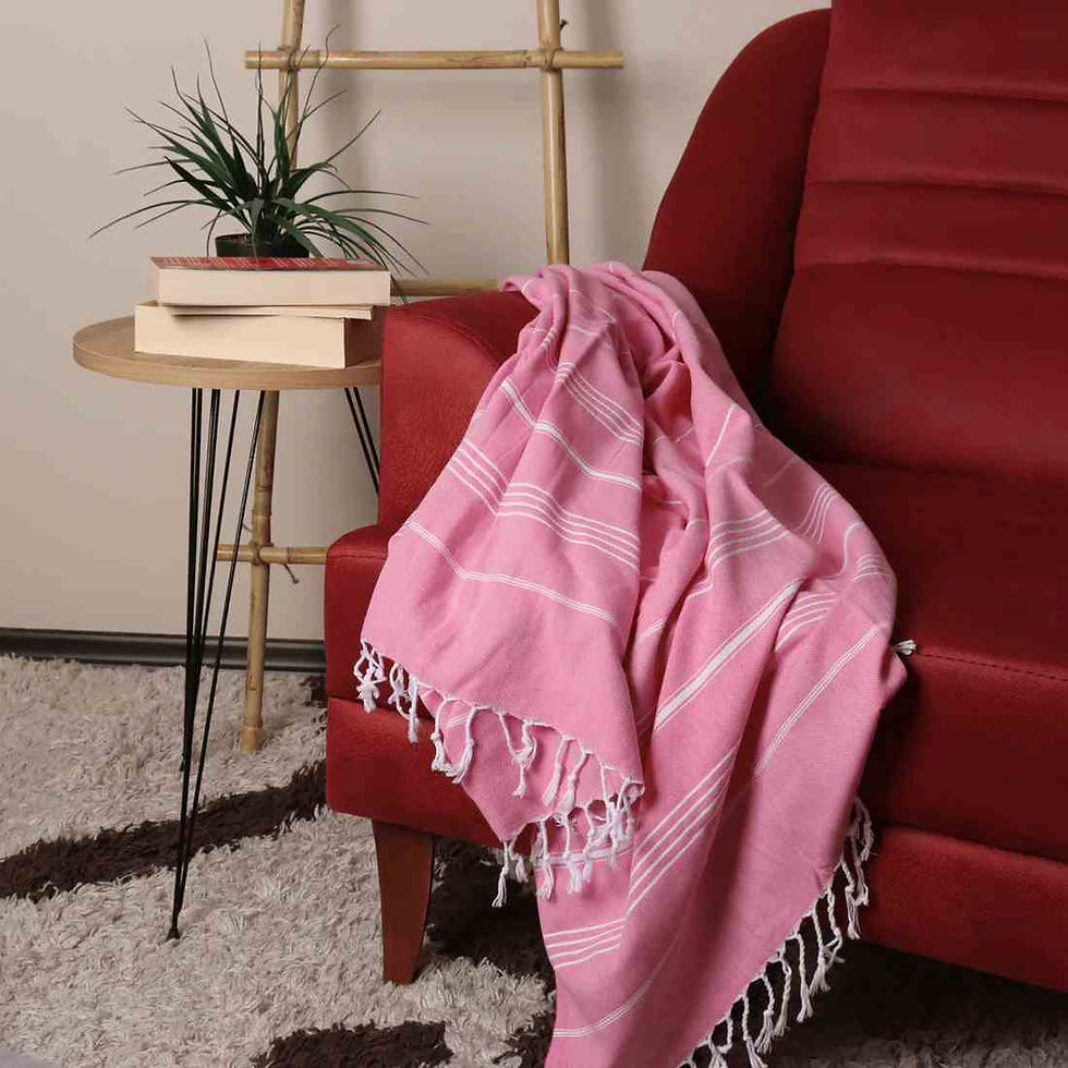 Turkish Beach Towel - Pink
