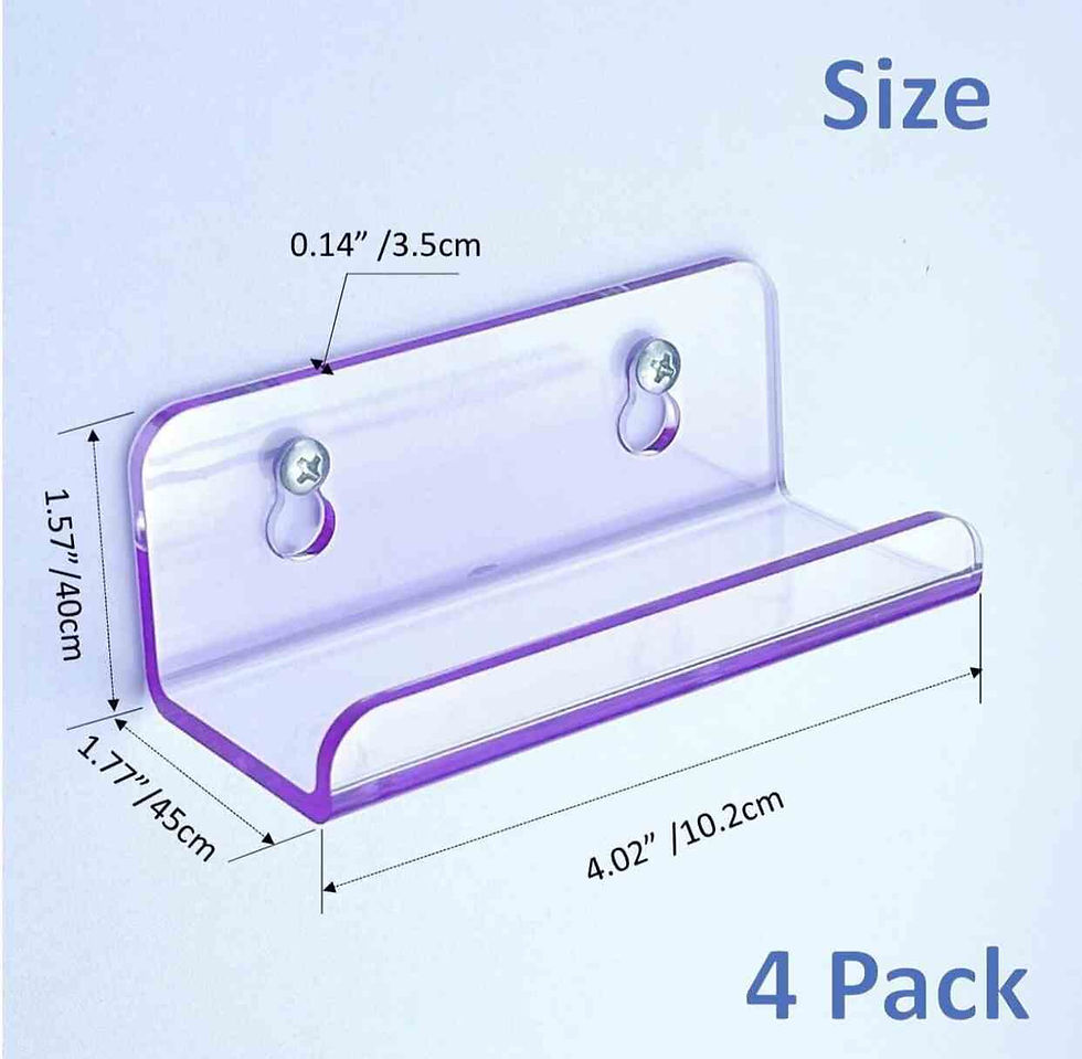VIOOAL Vinyl Record Wall Mount Shelf (4-Pack) - Purple