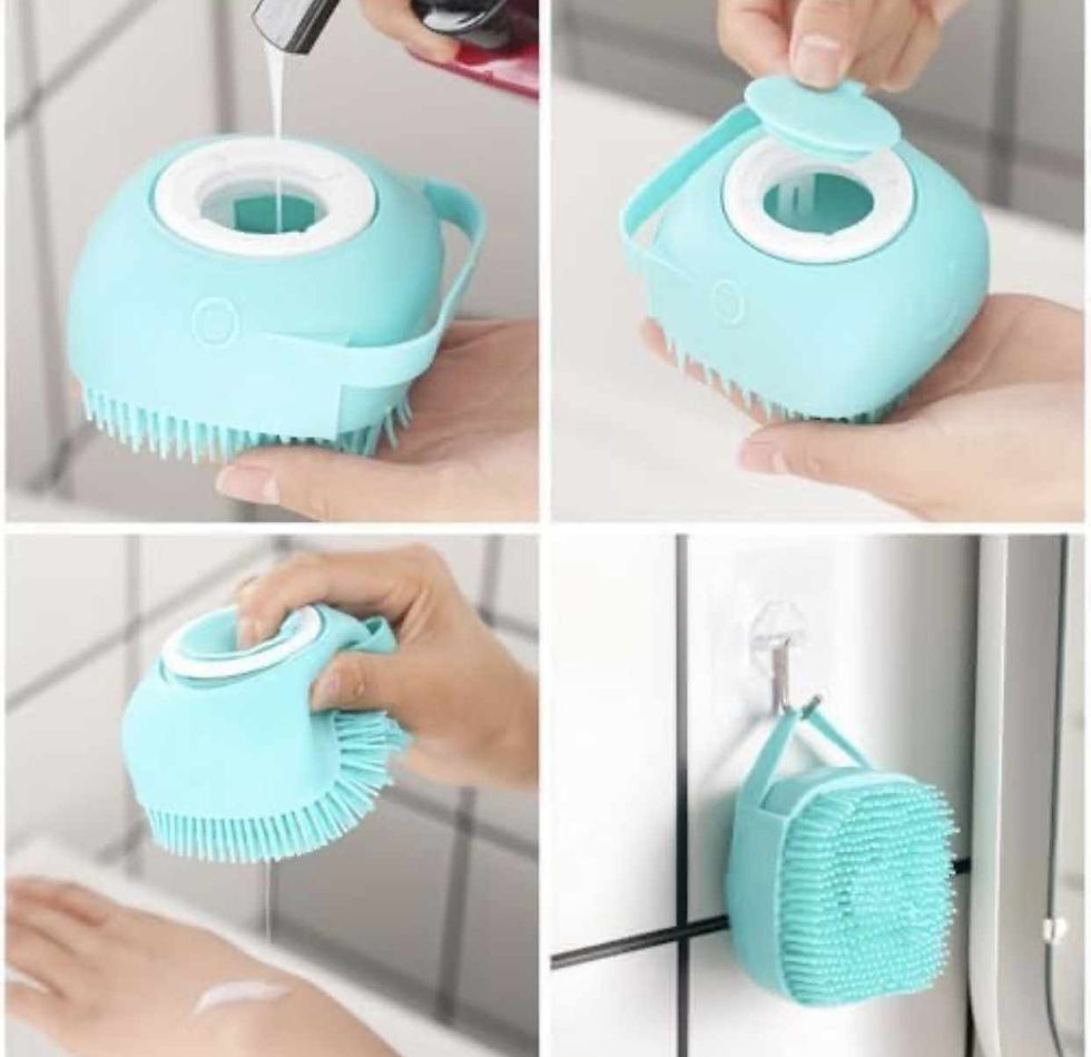 Thumbnail: Bath Brush Scrubber w/ Shampoo dispenser