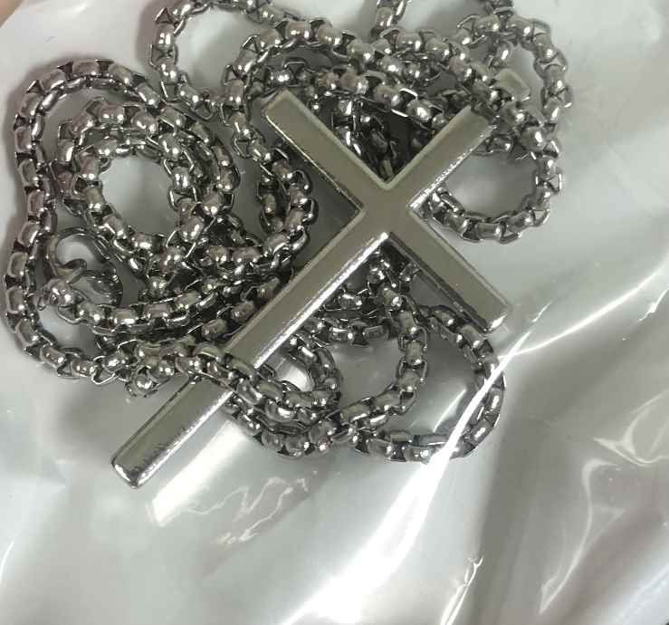 Simple Stainless Steel Cross Necklace