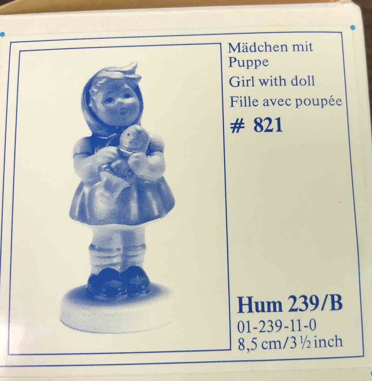 Mj Hummel Girl with Doll Hum 239/B