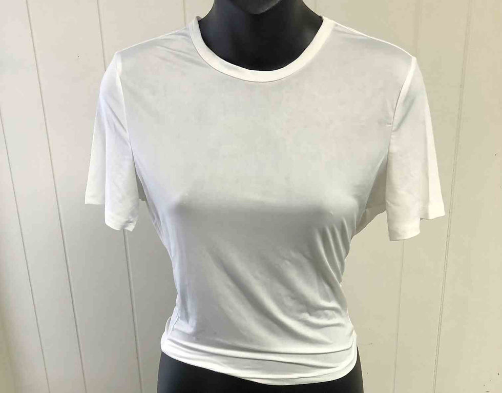 3-Pack Woman's Basic Cropped Tees size M (2 White, 1 Black)