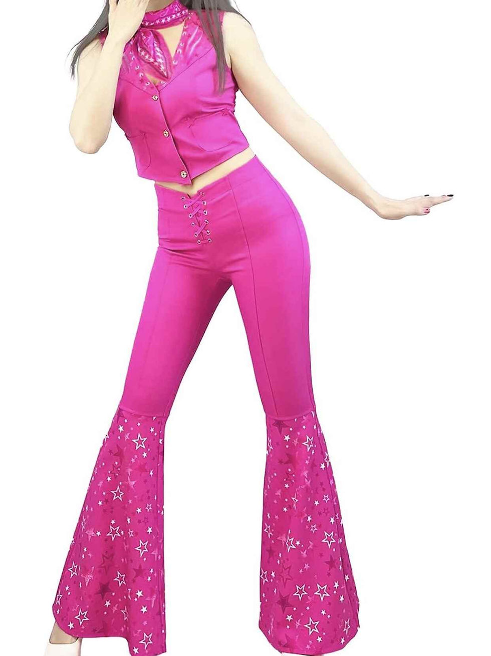 Pink Girls Cowgirl Costume Size 9-10 Years