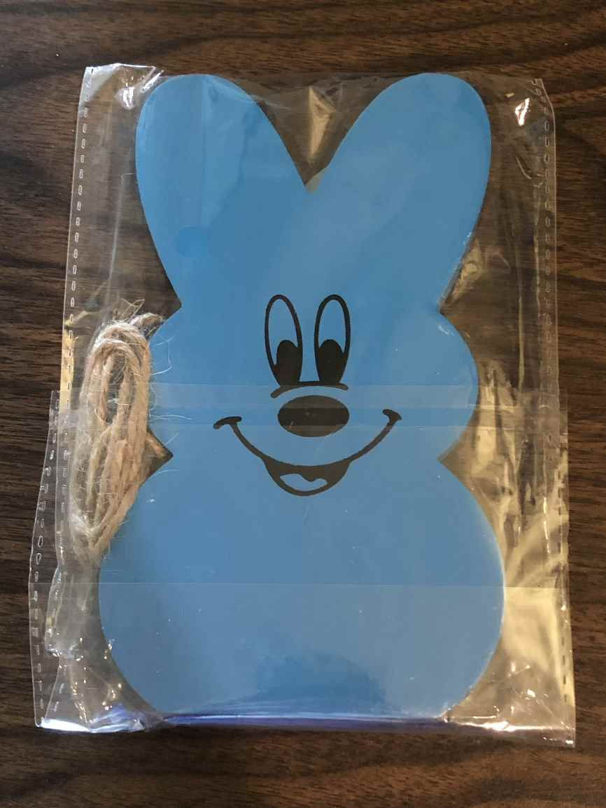 Thumbnail: Wooden Blue Easter Bunny