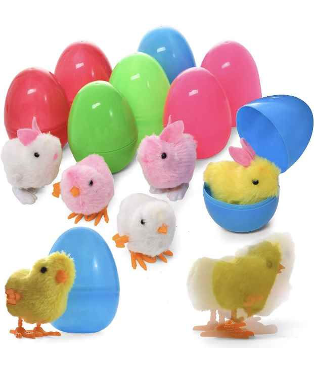 Pre-Filled Easter Eggs with Wind-Up Toy (12-pack)