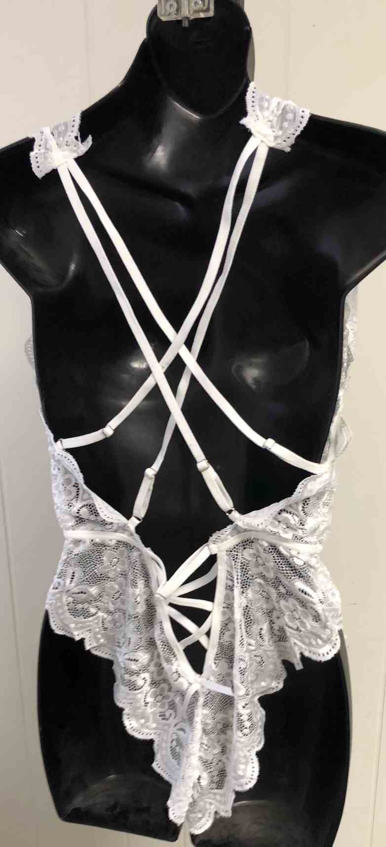 Woman's White Lace Lingerie size XL