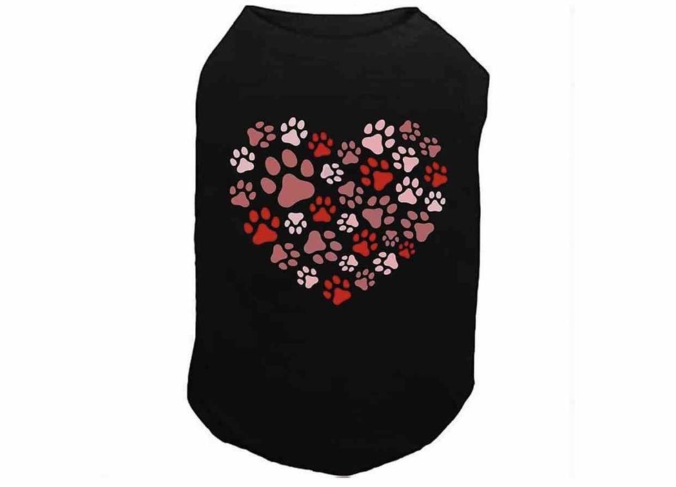 Dog Paw Print Heart Shirt size XL