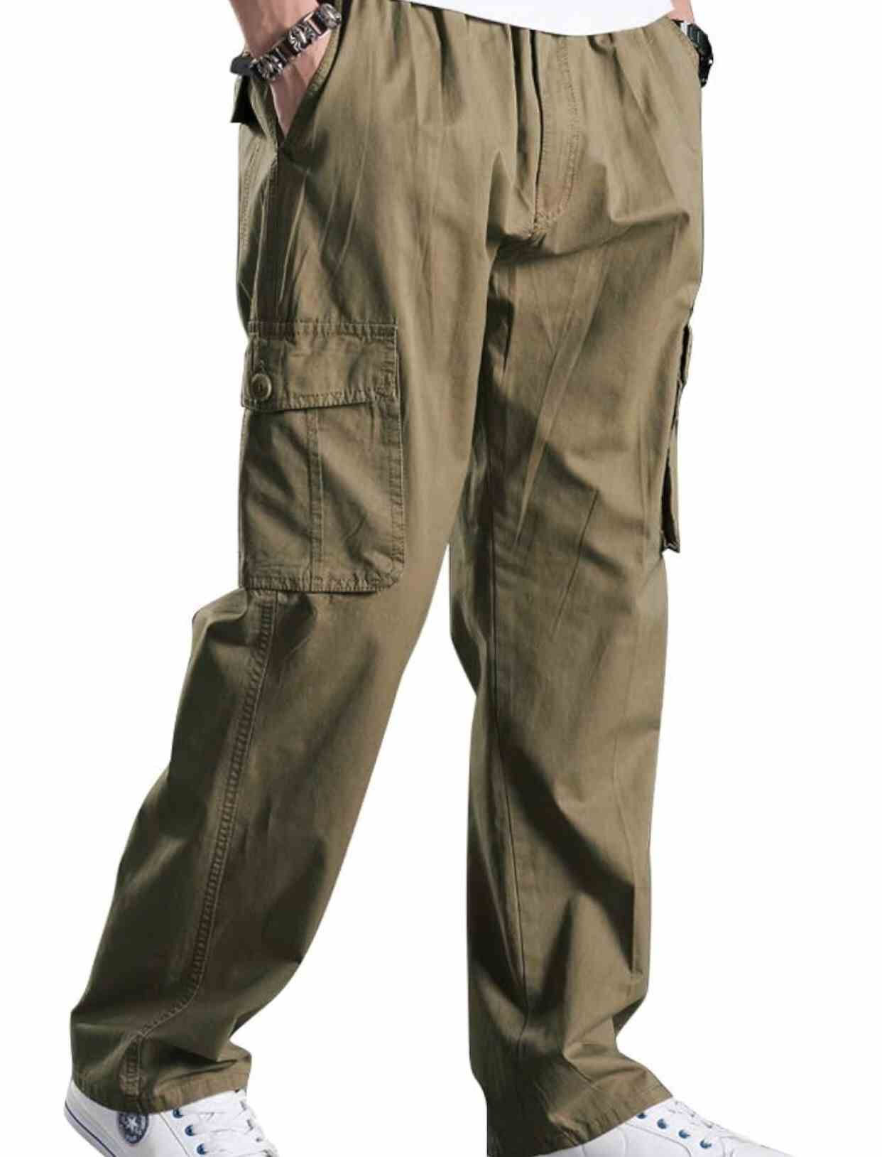 Men's Elastic Waist Cargo Pants 5XL