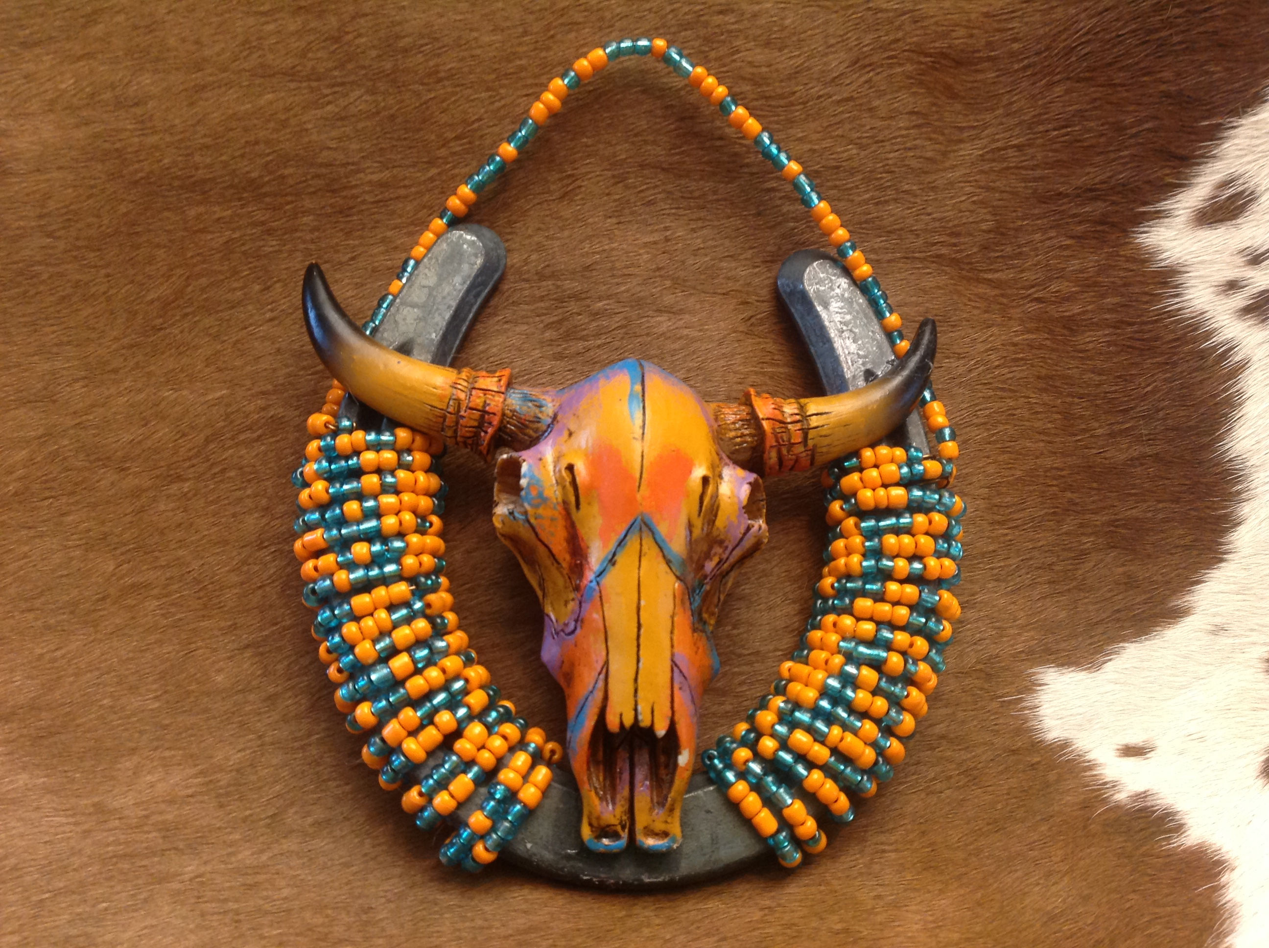 Colored Skull & Beading