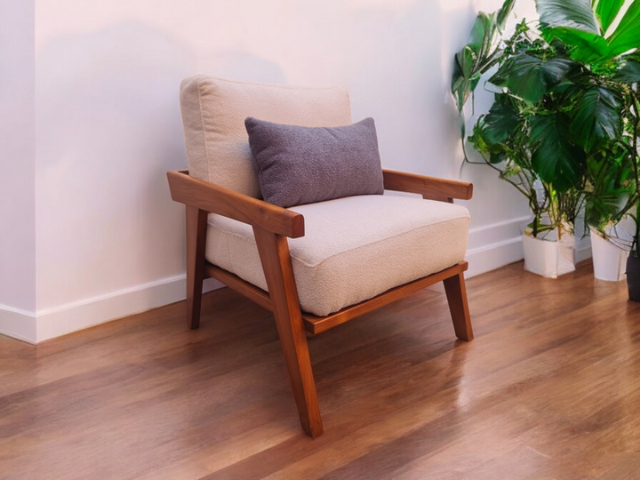 sillón individual ocasional de madera de cedro estilo moderno mueble exótico lujoso  elegante mueble para terraza, oficina, jardines sala de estar, 