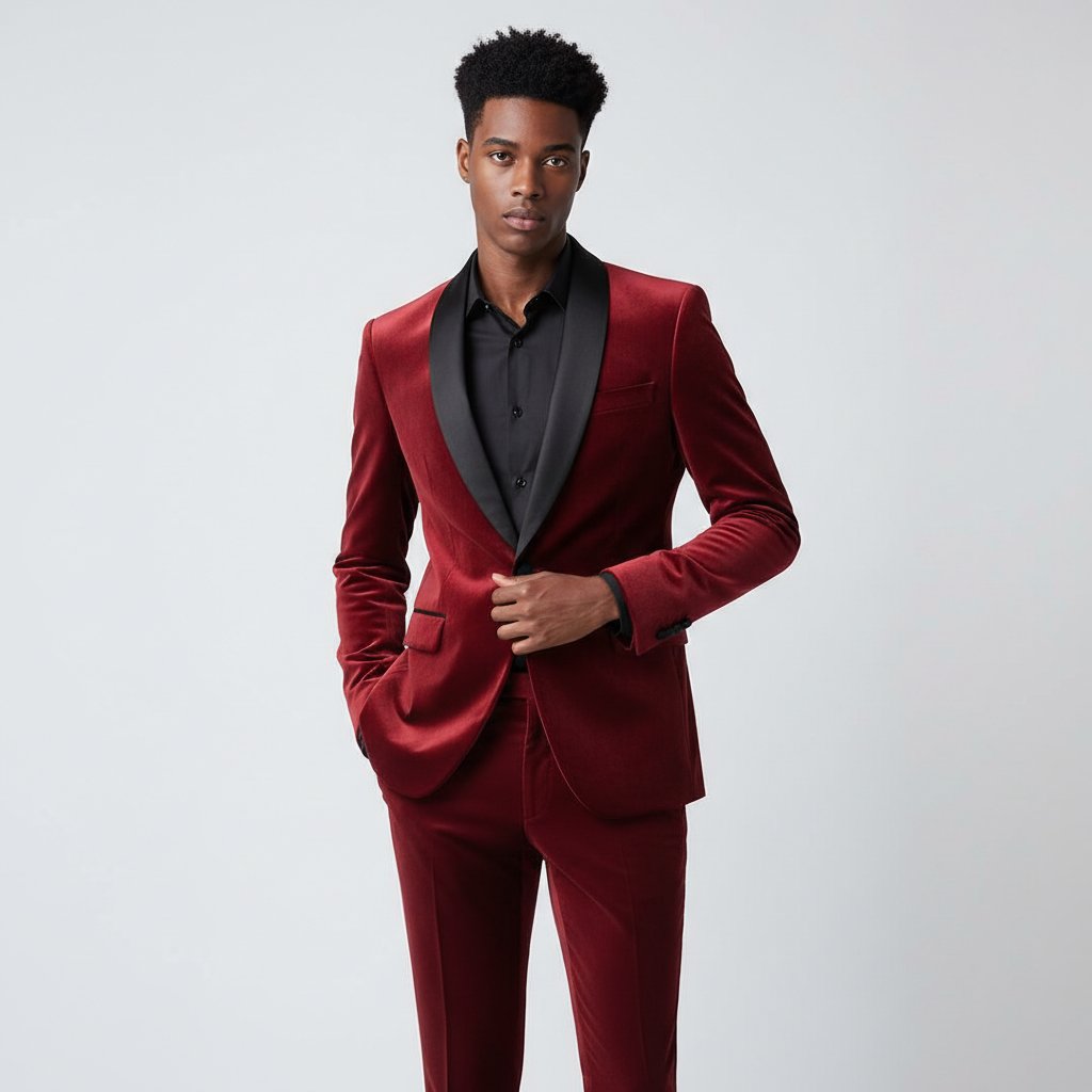 Crimson Velvet Suit