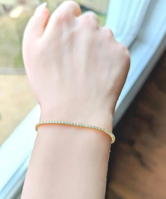 Thumbnail: Gold Diamond Bracelet