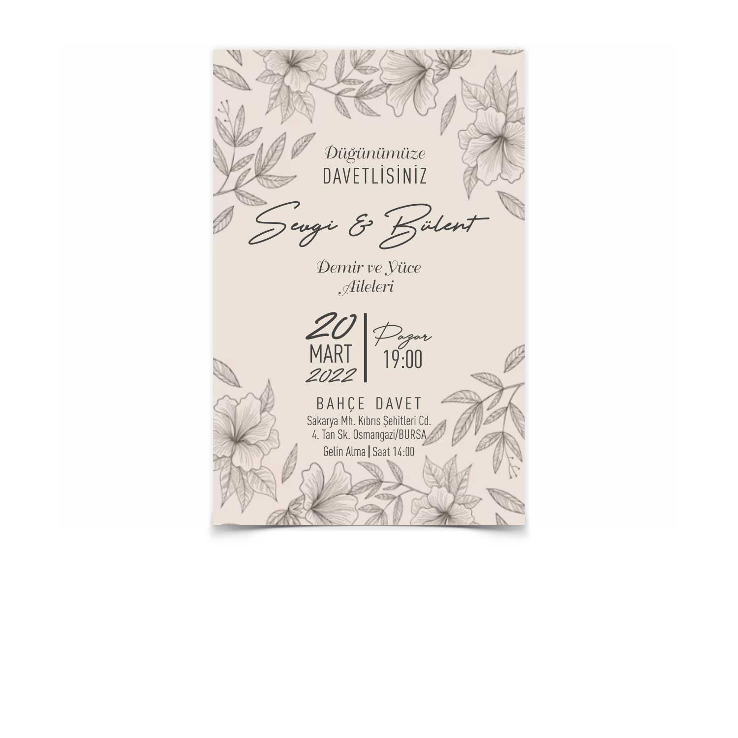 Bu bir beyaz zarflı ekonomik davetiye fotoğrafıdır.