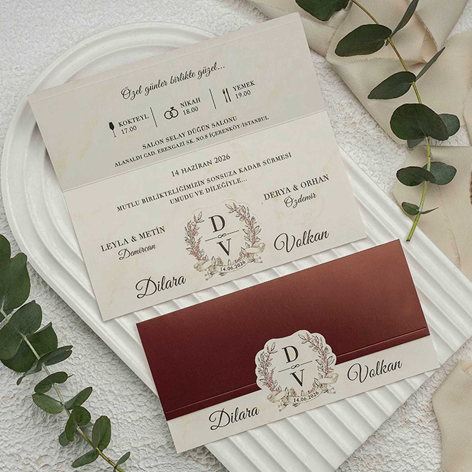 9359 ekonom düğün davetiyesi