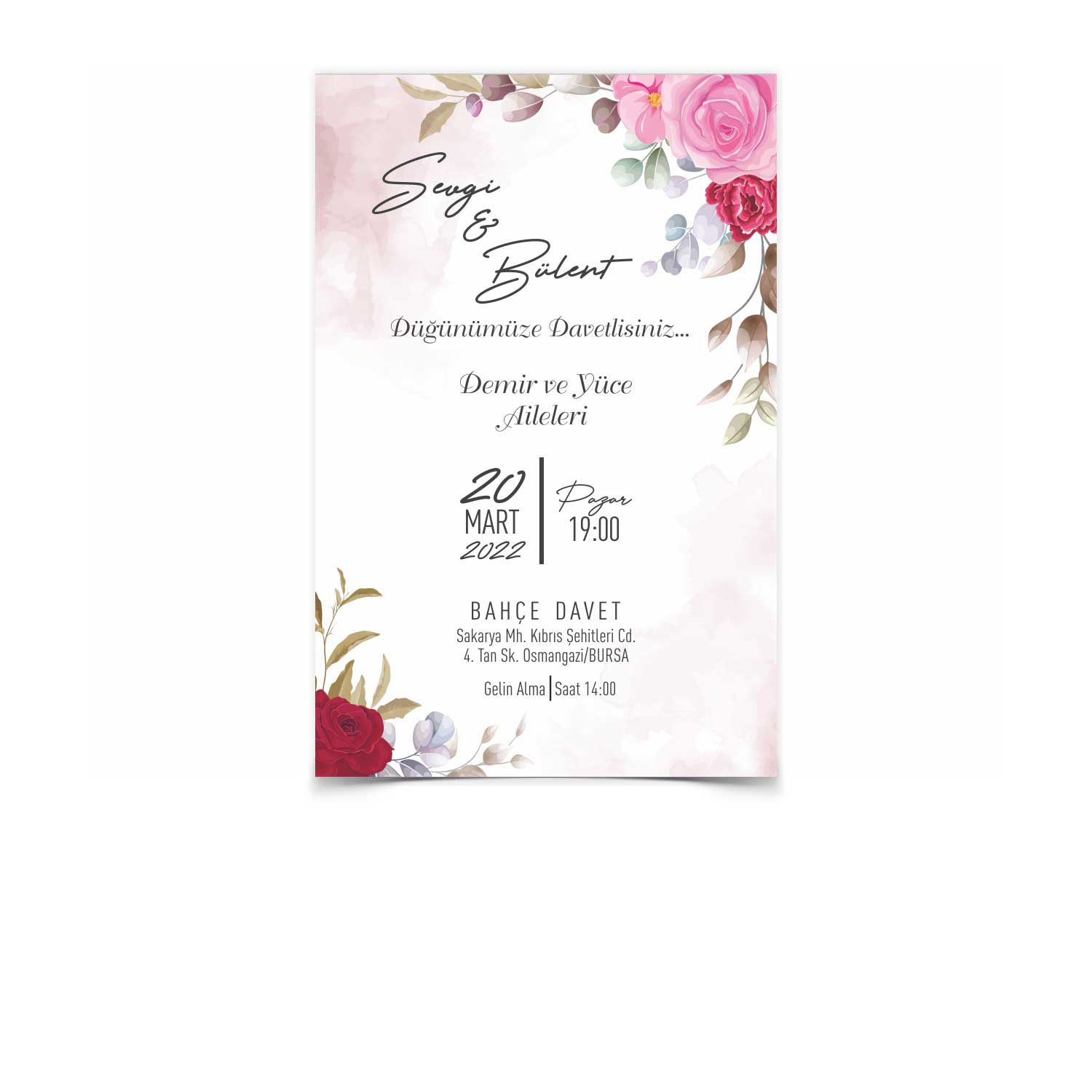 Bu bir beyaz zarflı ekonomik davetiye fotoğrafıdır.