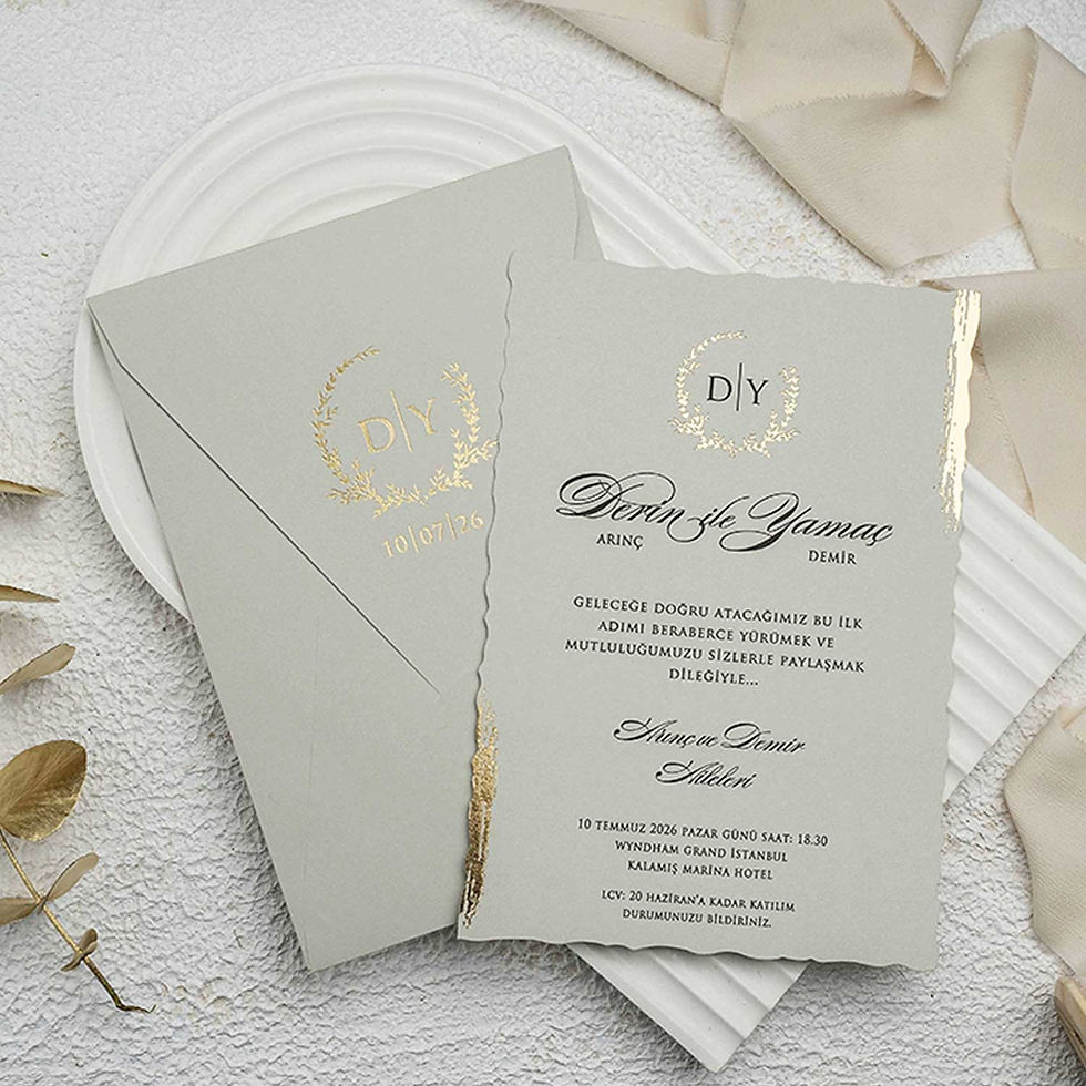 9263 ekonom düğün davetiyesi