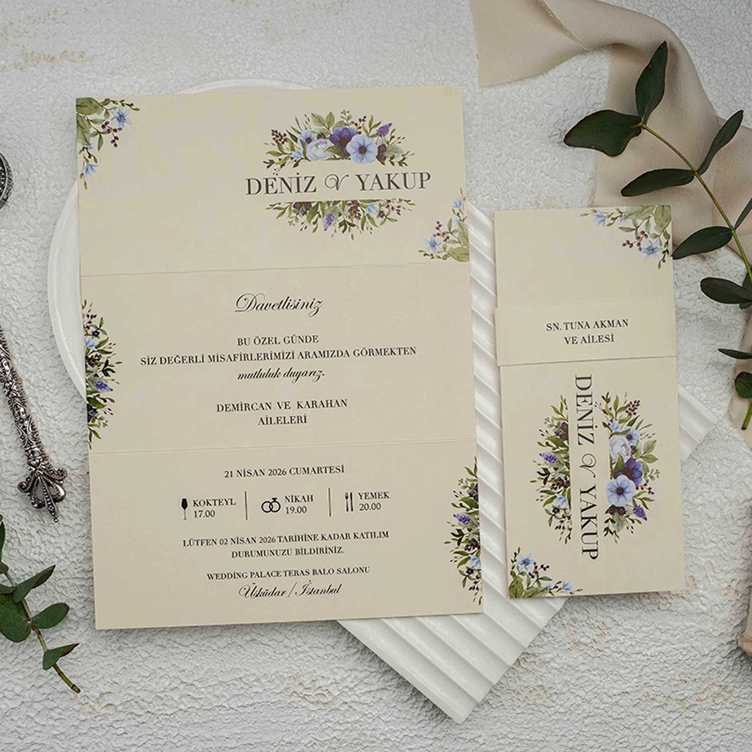 9314 ekonom düğün davetiyesi