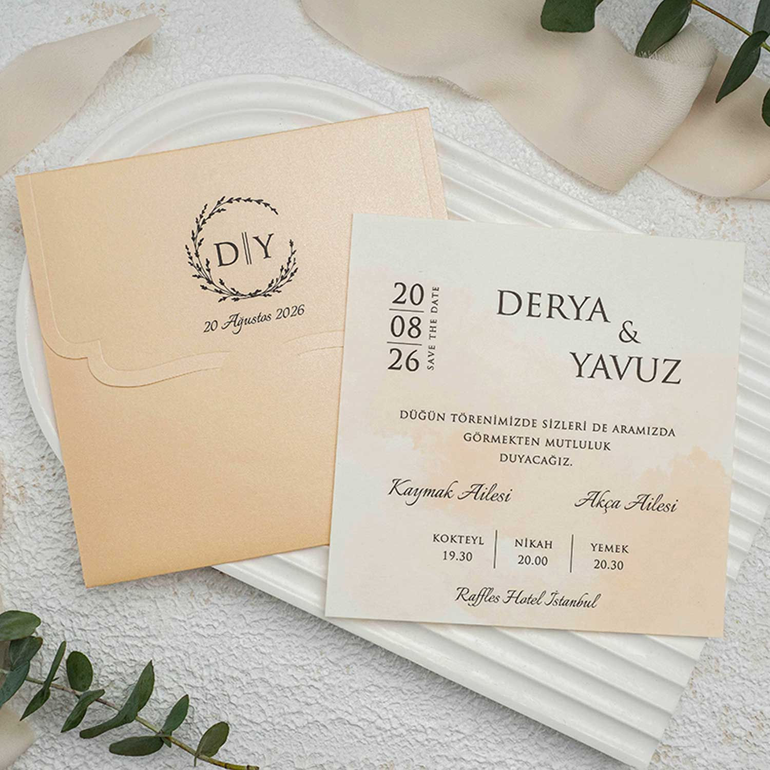 bu bir ekonom 9306 düğün davetiyesi fotoğrafıdır