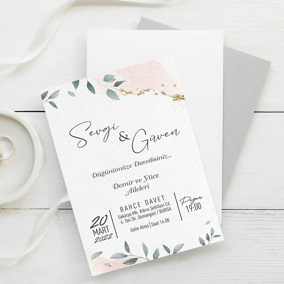 Bu bir beyaz zarflı ekonomik davetiye fotoğrafıdır.