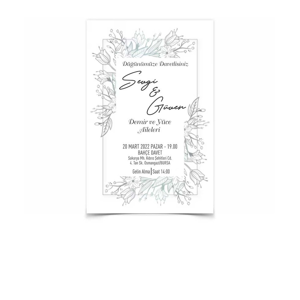 Bu bir beyaz zarflı ekonomik davetiye fotoğrafıdır.