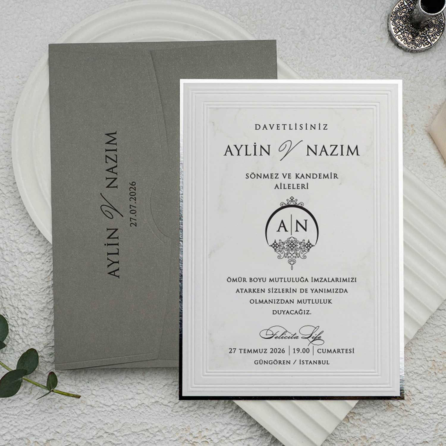 9144 ekonom düğün davetiyesi