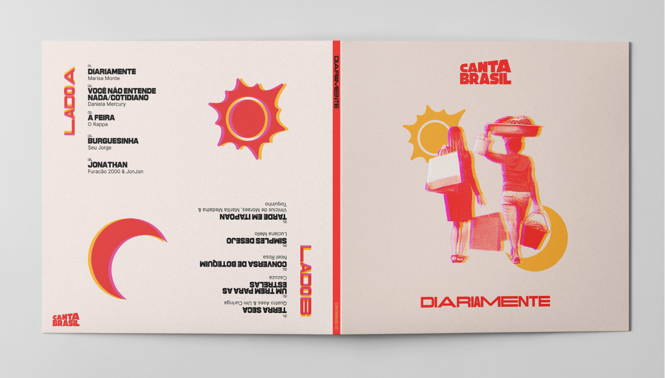 Embalagem externa do disco "Canta Brasil!, Volume 1 - Diariamente"