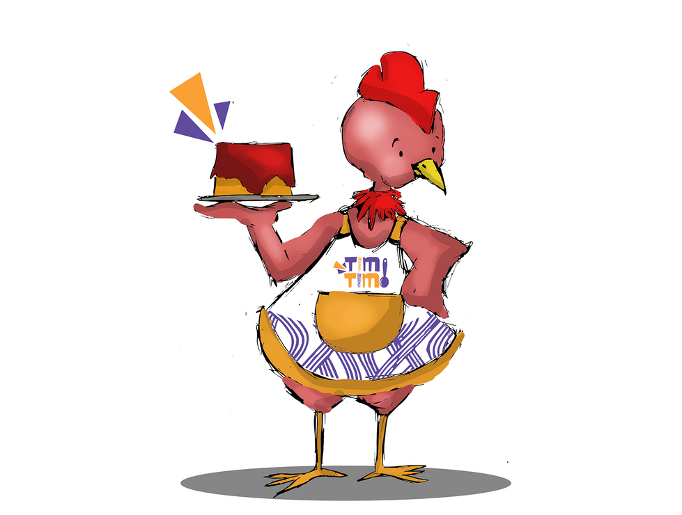 Ilustração da Galinha Ruiva