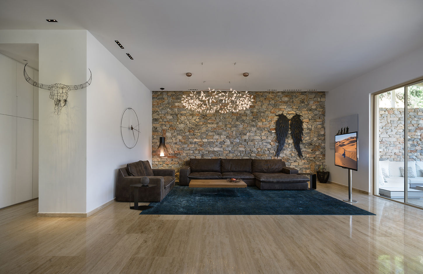 פינת ישיבה בבית פרטי מעוצב ע״י שבי מזרחי