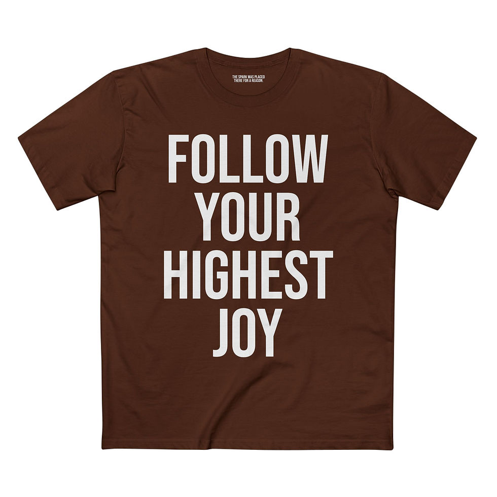 Thumbnail: FOLLOW YOUR HIGHEST JOY / Hello Soul T-Shirt — Bold Morning Graphic Tee