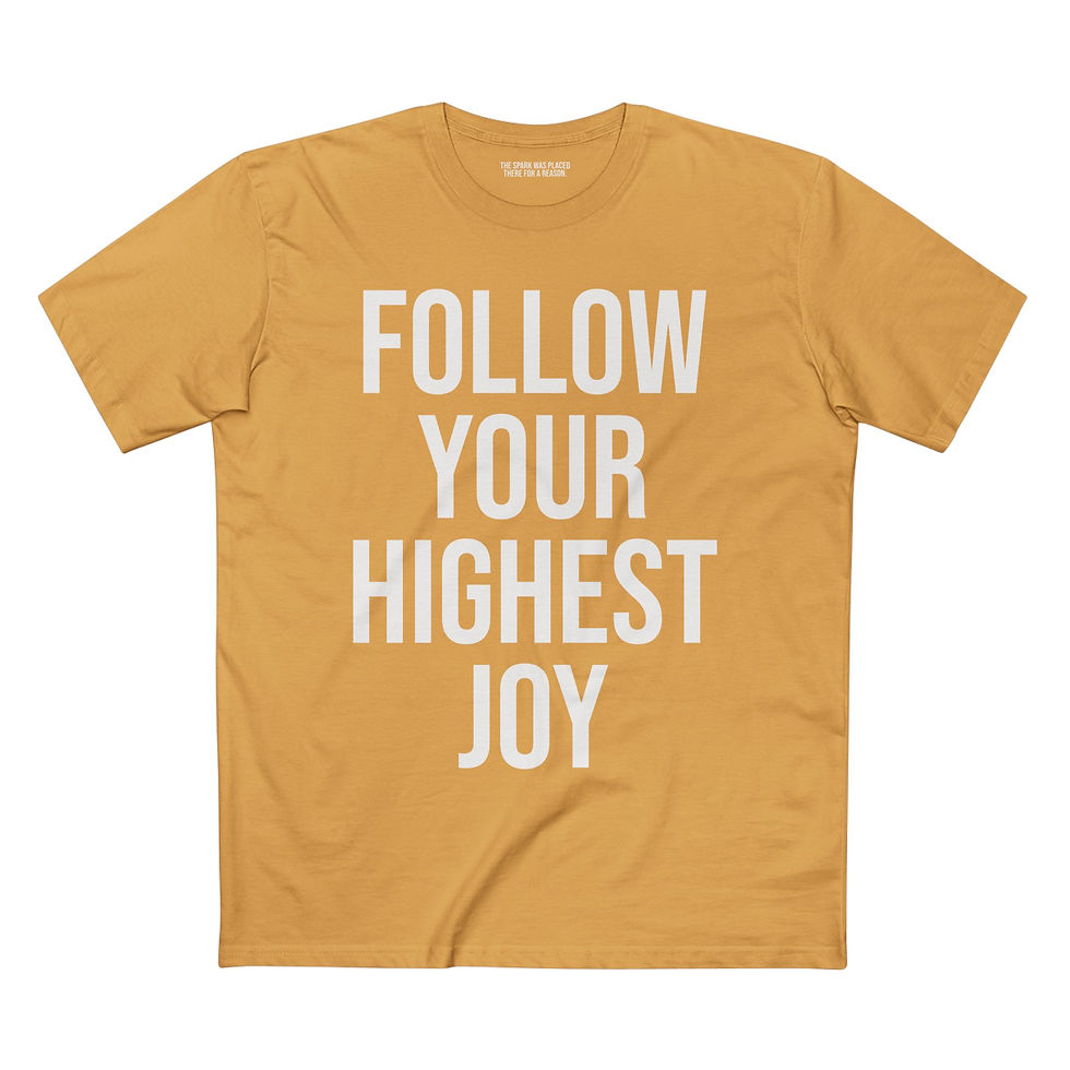 Thumbnail: FOLLOW YOUR HIGHEST JOY / Hello Soul T-Shirt — Bold Morning Graphic Tee