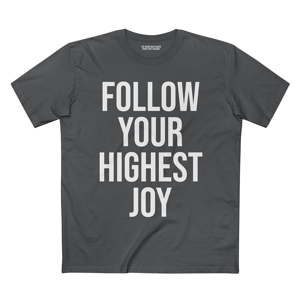 Thumbnail: FOLLOW YOUR HIGHEST JOY / Hello Soul T-Shirt — Bold Morning Graphic Tee