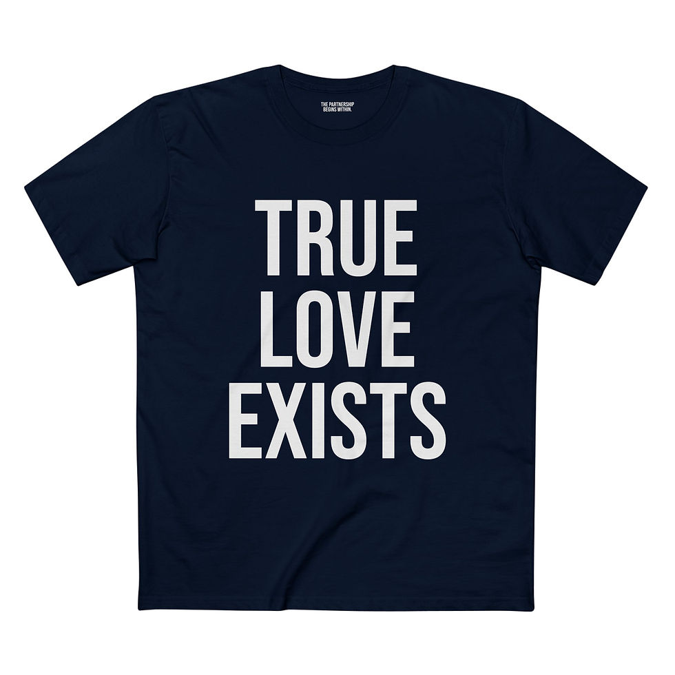 Thumbnail: TRUE LOVE EXISTS / Hello Soul T-Shirt — Bold Morning Graphic Tee