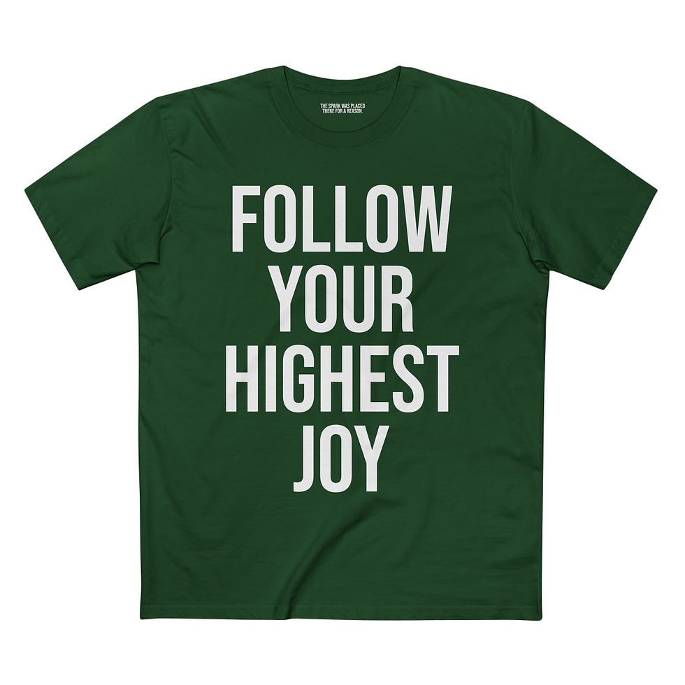 Thumbnail: FOLLOW YOUR HIGHEST JOY / Hello Soul T-Shirt — Bold Morning Graphic Tee
