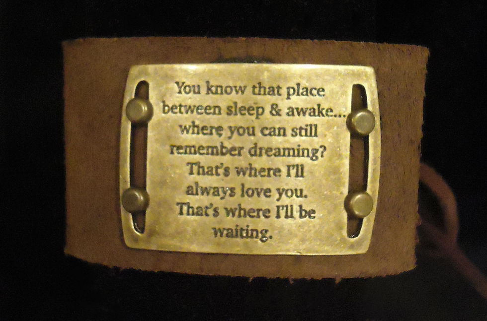 Where I'll Be Waiting Leather Cuff