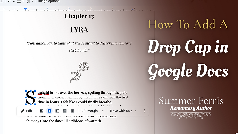 How to add a drop cap in Google Docs