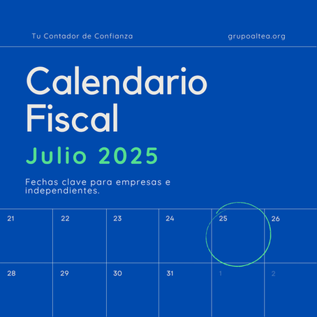 SAT Calendario Fiscal de Julio 2025