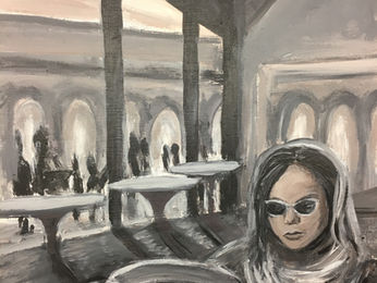 "La Parisienne" and "Crépuscule au Café" by Maria Ruseva