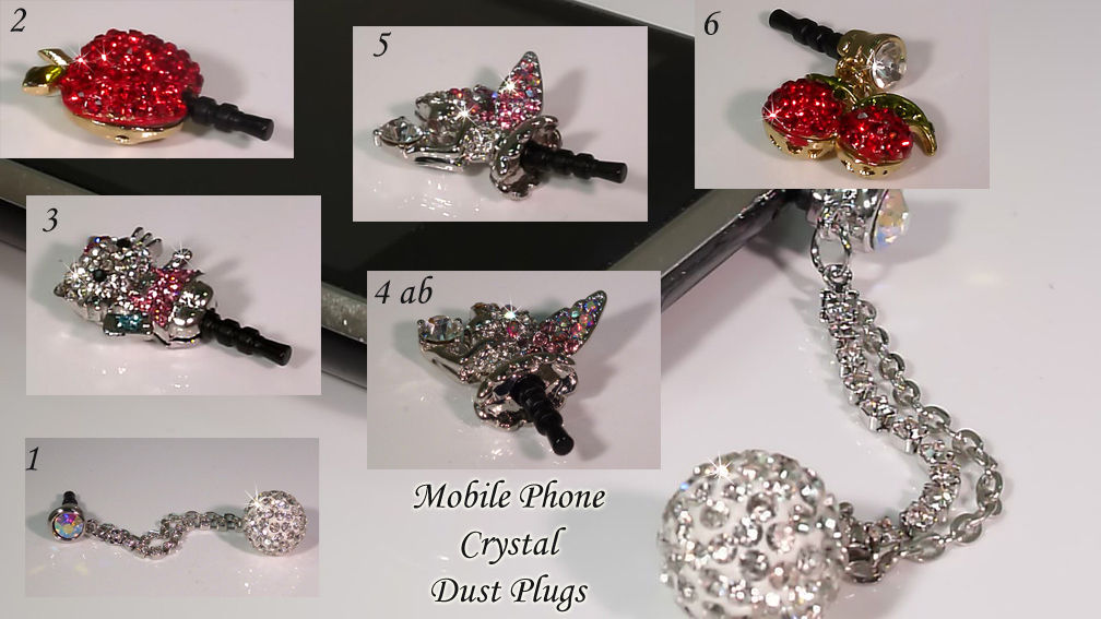Mobile phone Crystal Dust Plugs