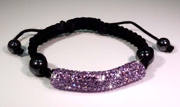 Thumbnail: Shamballa style Crystal Bar Bracelet